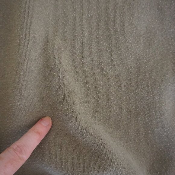 Vintage '90s Tultex Olive Green Embroidered New York Wolves Crewneck sweater XL - Picture 9 of 10